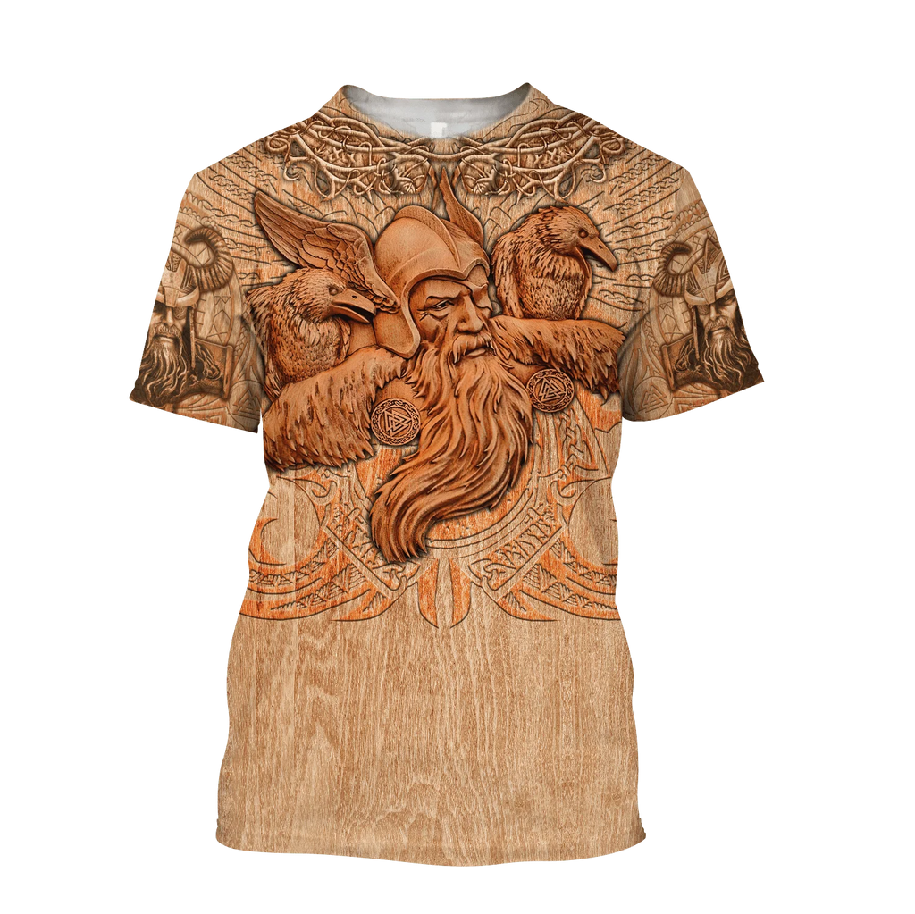 Summer 2022 Viking Mystic Ancient Symbol Charm with Men's Printed T-shirt O Neck Short Sleeve Oversized Loose Street Casual Top