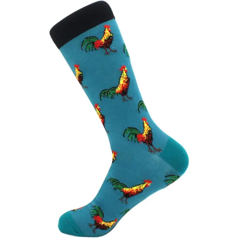 Men's hip hop harajuku socks polka dot alien skateboard checkered animal medium cut funny socks