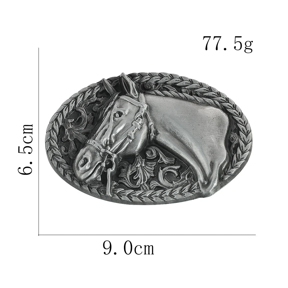 Viking Metal Belt Buckle for Men Women Embossed Gothic Punk Western Cowboy Waistband Buckle Jeans Clothes Decor Accessories Gift
