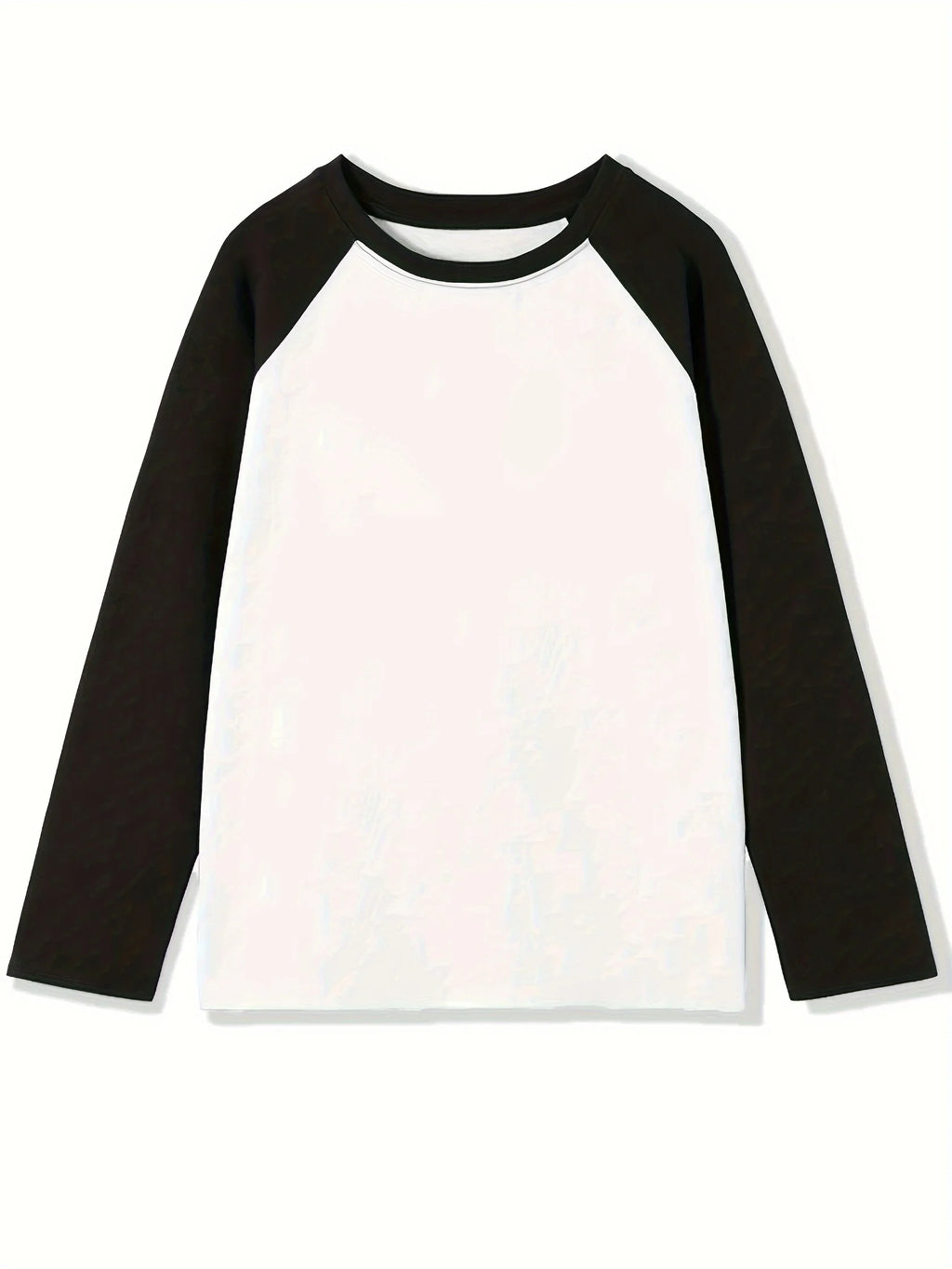 Women's Clothing Tops O-Neck Long Sleeve Thick Office Lady Commuter Autumn Winter Casual Printed All-match T-shirt
