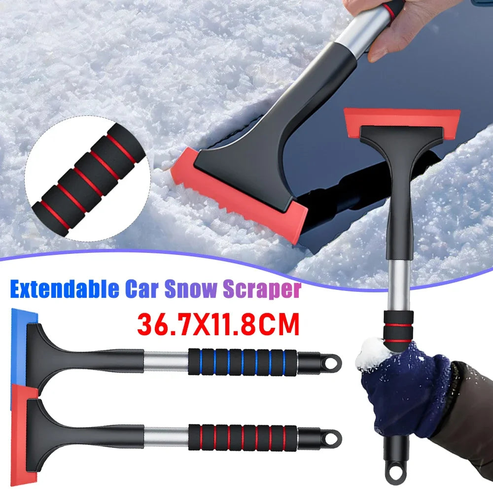 Car Snow Shovel With Sponge Handle Extendable Ice Scraper Defrosting Snow Removers Windshield Snow Remover Auto Cleaner Tools ﻿