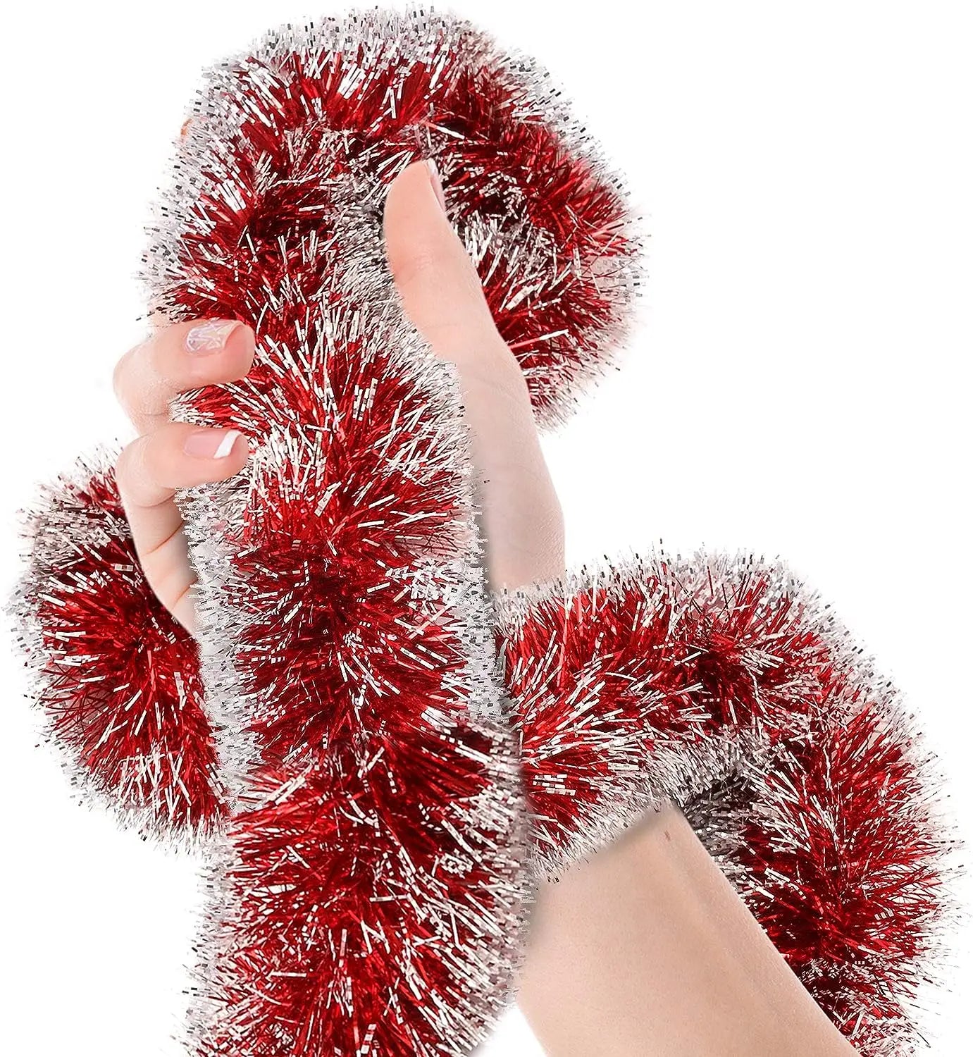 Hot Christmas Tree Tinsel Garland Metallic Streamers Celebrate a Holiday Party Indoor and Outdoor Party Decorations Supplies