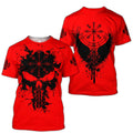 Summer 2022 Viking Mystic Ancient Symbol Charm with Men's Printed T-shirt O Neck Short Sleeve Oversized Loose Street Casual Top