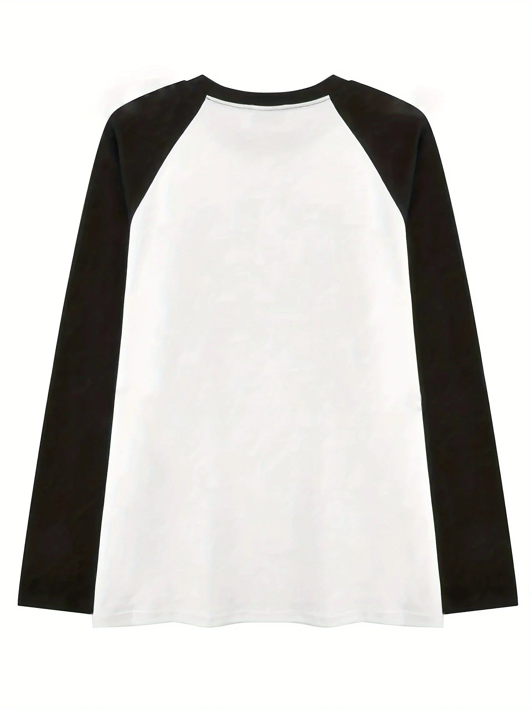 Women's Clothing Tops O-Neck Long Sleeve Thick Office Lady Commuter Autumn Winter Casual Printed All-match T-shirt