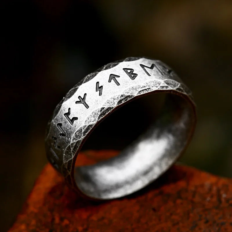 Fashion Nordic Viking Rune Ring for Men Women Simple Amulet 316L Stainless Steel Vintage Viking Rings Jewelry Gift Wholesale