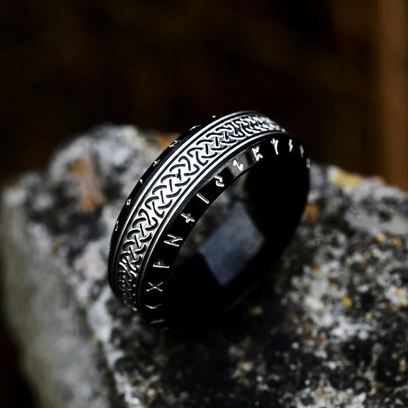 Fashion Nordic Viking Rune Ring for Men Women Simple Amulet 316L Stainless Steel Vintage Viking Rings Jewelry Gift Wholesale