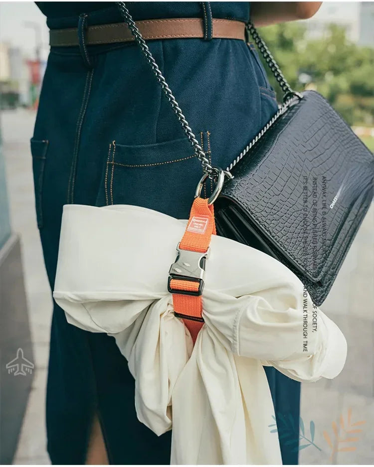Convenient Luggage Straps Compartment External Hook Outdoor Hiking Bag Hanging Buckle Travel Trolley Case Connecting Rope Strap