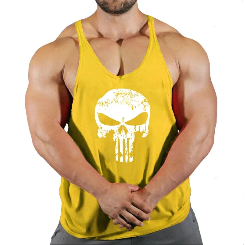 Spider Print Fitness Tank Top Fitness Shirt Muscle Men's Single Tank Top Men's Sleeveless Sweatshirt Men's Tops Fitness Clothing