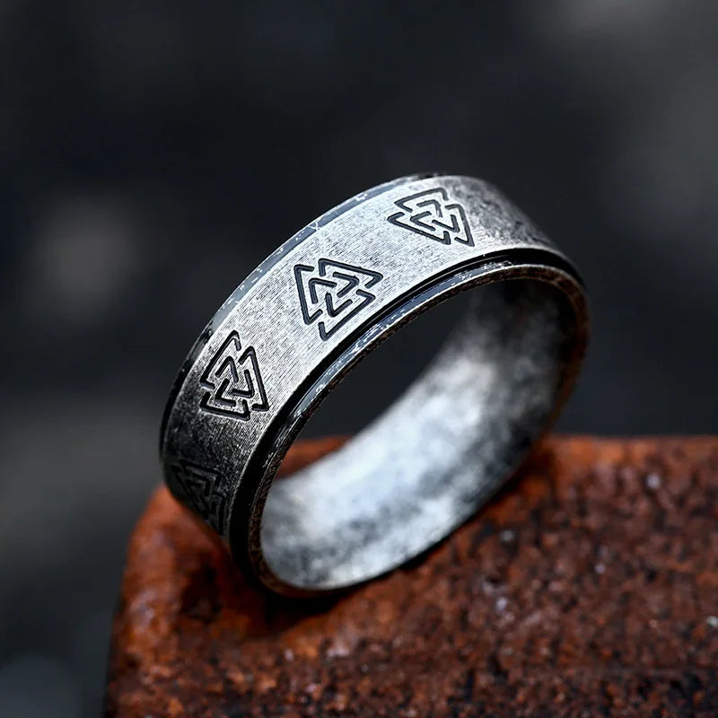 Fashion Nordic Viking Rune Ring for Men Women Simple Amulet 316L Stainless Steel Vintage Viking Rings Jewelry Gift Wholesale