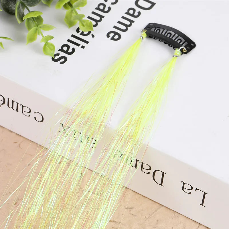 Hair Tinsel Glitter Braids High Temperature Fiber Bling Women's Tinsel Hair Strands In Braiders French Twist Hair Accessories