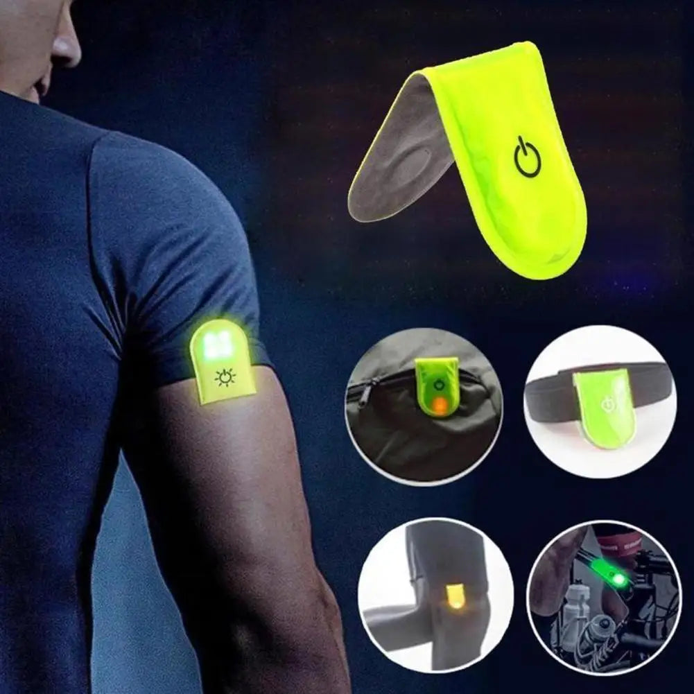 Outdoor Sports LED Safety Light Reflective Magnetic Clip On Strobe Reflector Warning Clip Night Running Shoes Collar Lamp Access