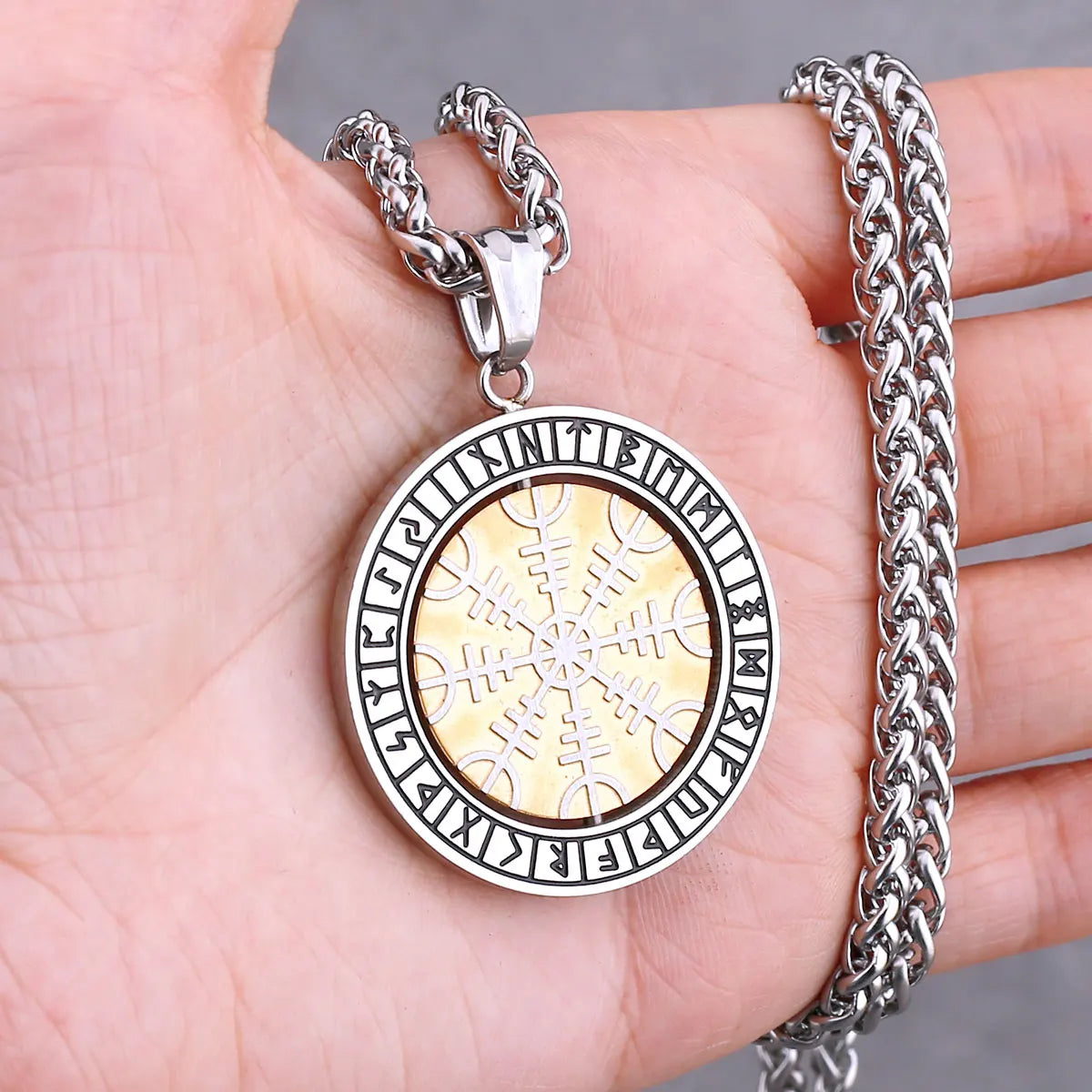 Vikings Odin Rune Necklace Various Men's Nordic Vegvisir Valknut Amulet Pendant Stainless Steel Punk Fashion Jewelry Wholesale