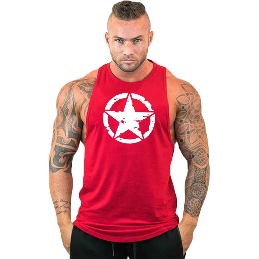 New fashion pure cotton sleeveless shirt vest men's fitness shirt men's undershirt bodybuilding exercise fitness vest fitness me