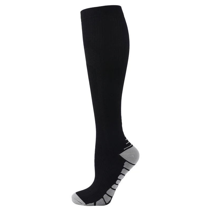 Unisex Compression Socks 30 Mmhg Sport Socks Soccer Football Socks Arrow Pattern Thigh Tube Socks Outdoor Running Fitness Socks