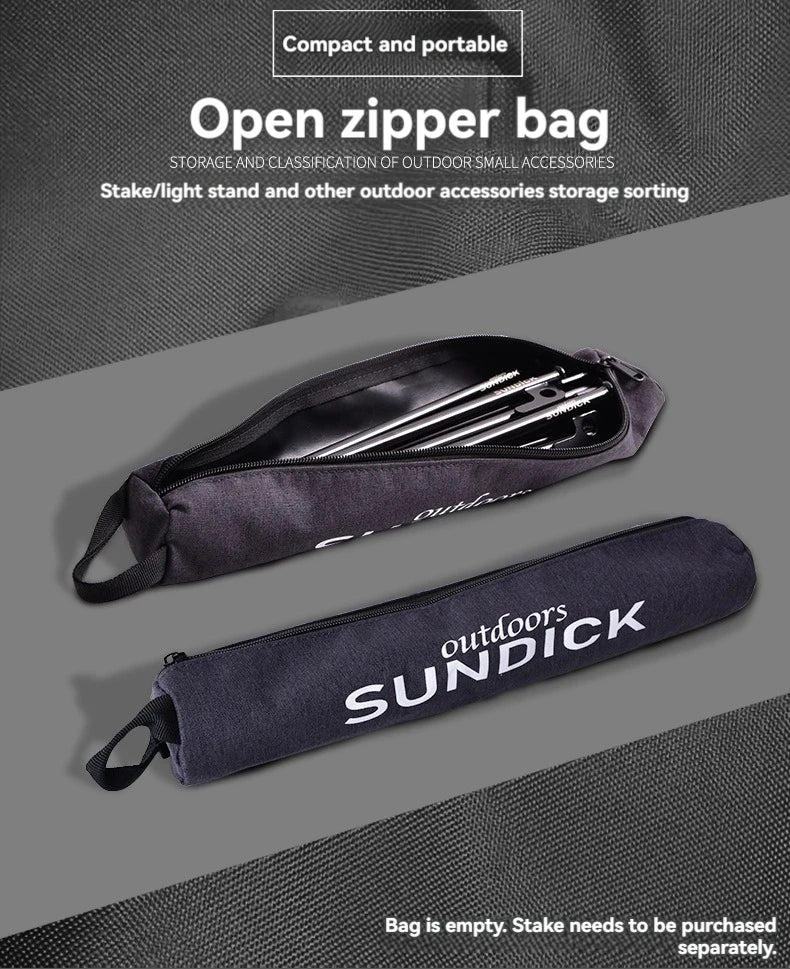 SUNDICK Outdoor Camping Accessories Storage Bag, Miscellaneous Bag, Pencil Case, Pegs Storage Bag, Zipper Round Bag