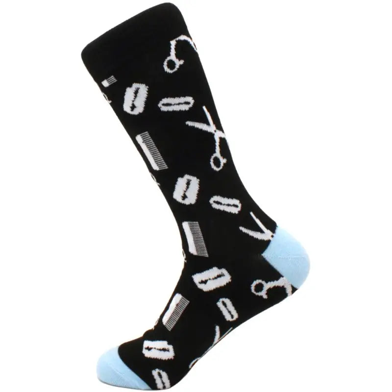 Men's hip hop harajuku socks polka dot alien skateboard checkered animal medium cut funny socks