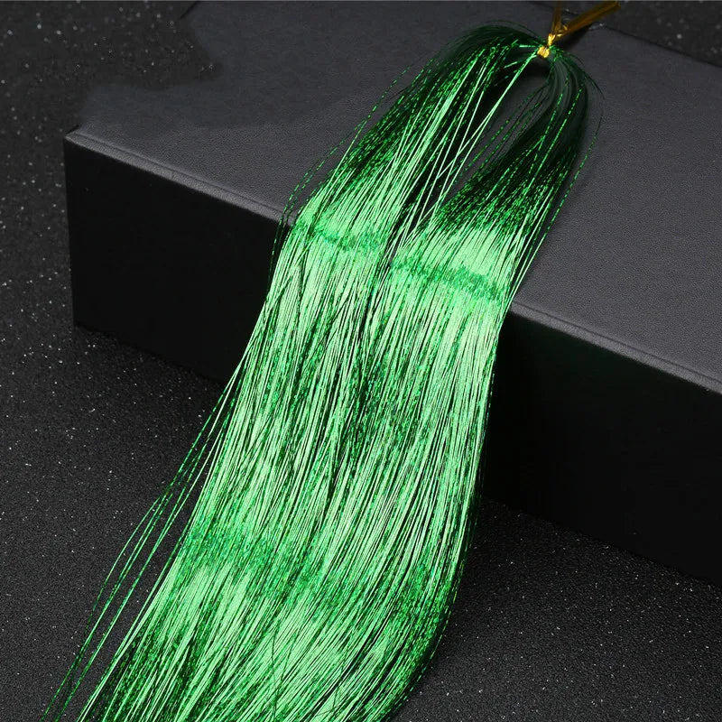 Hair Tinsel Glitter Braids High Temperature Fiber Bling Women's Tinsel Hair Strands In Braiders French Twist Hair Accessories