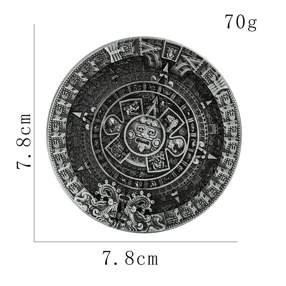 Viking Metal Belt Buckle for Men Women Embossed Gothic Punk Western Cowboy Waistband Buckle Jeans Clothes Decor Accessories Gift