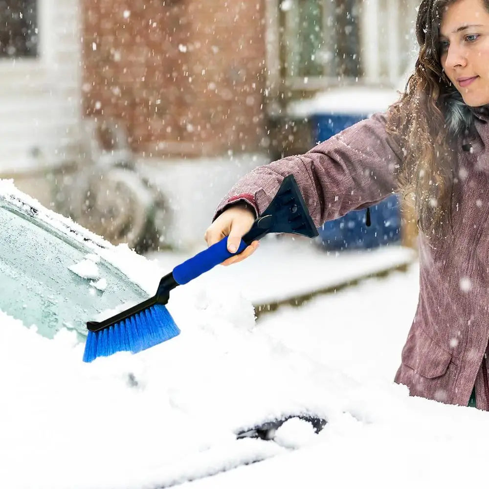 Ice Scrapers for Car Windshield 2 in 1 Snow Scraper and Brush Ergonomic Foam Grip Snow Cleaner for Car Window Ice Scraper