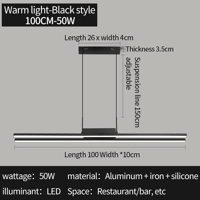 Nordic Pendent Light Double Lumens Chandelier LED Hanging Lamp for Dining Room Bedroom Living Room Home Decorative Lighting