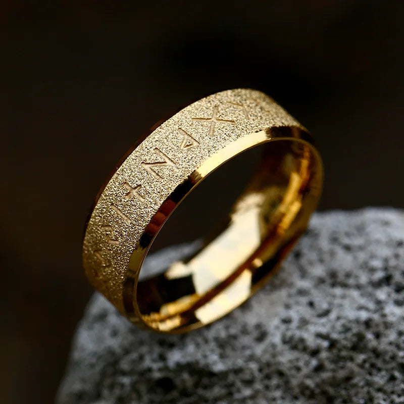 Fashion Nordic Viking Rune Ring for Men Women Simple Amulet 316L Stainless Steel Vintage Viking Rings Jewelry Gift Wholesale