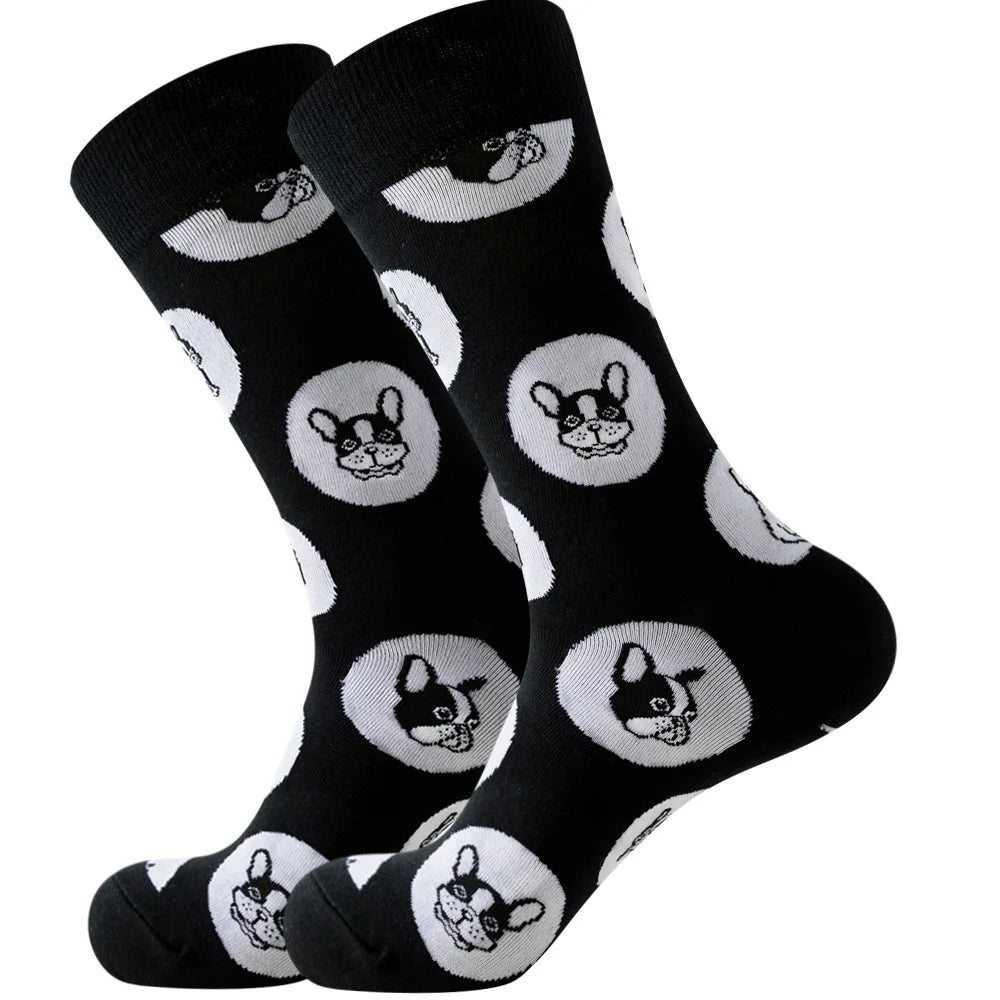 Men's socks original design happy socks animal food astronaut men's socks crew geometric women's socks halloween socks