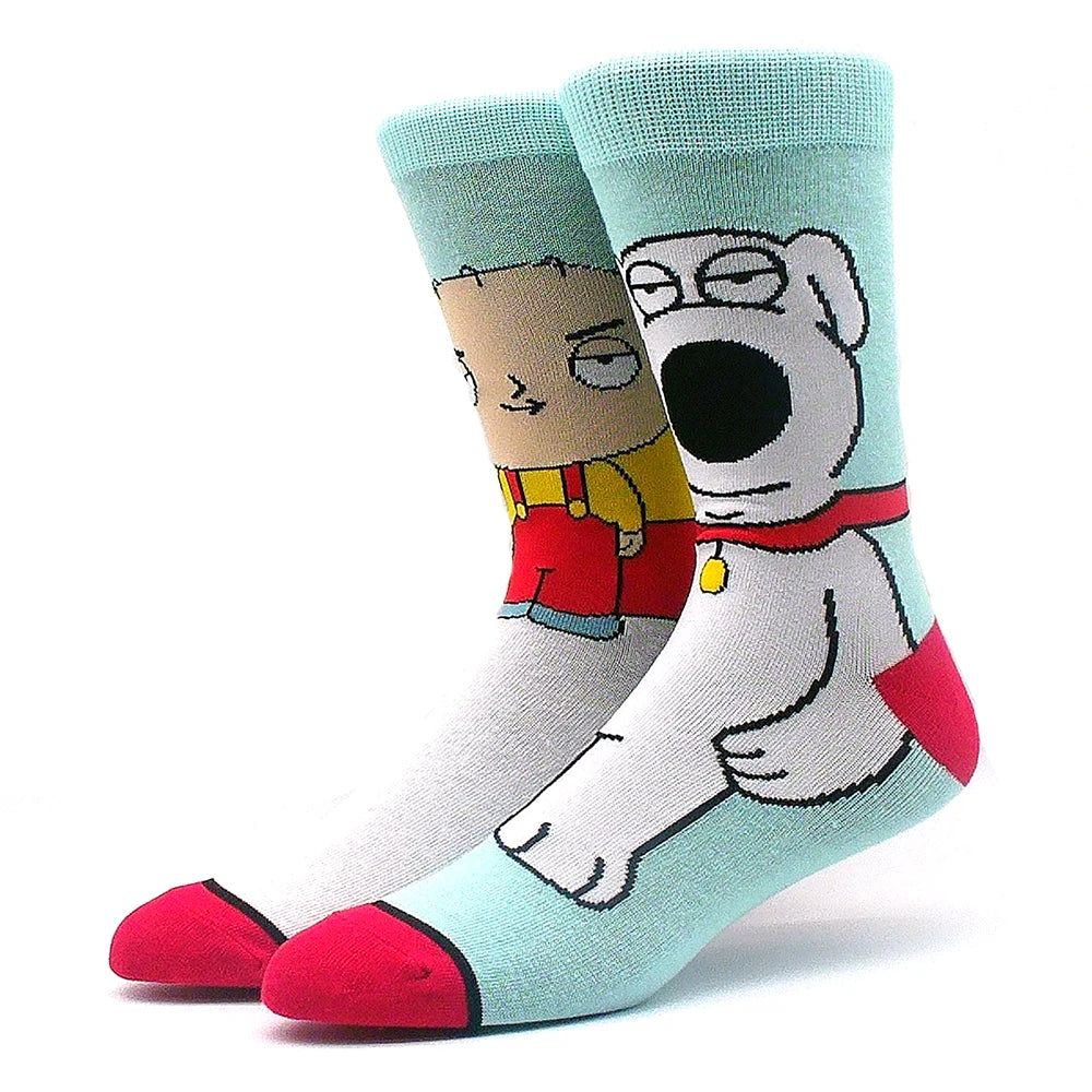 2023 Funny Socks Hot Selling High Quality Anime Socks Men's Women's Funny Socks Personality Fashion Men's Socks Cartoon Socks