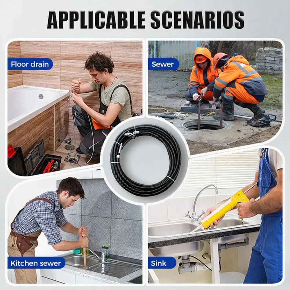 Electrical Drain Cleaner Dredging Sewer Special Tool Tool Solid Chain Dredging Spring Oil Stain Blocking Pipeline Dredging Tool