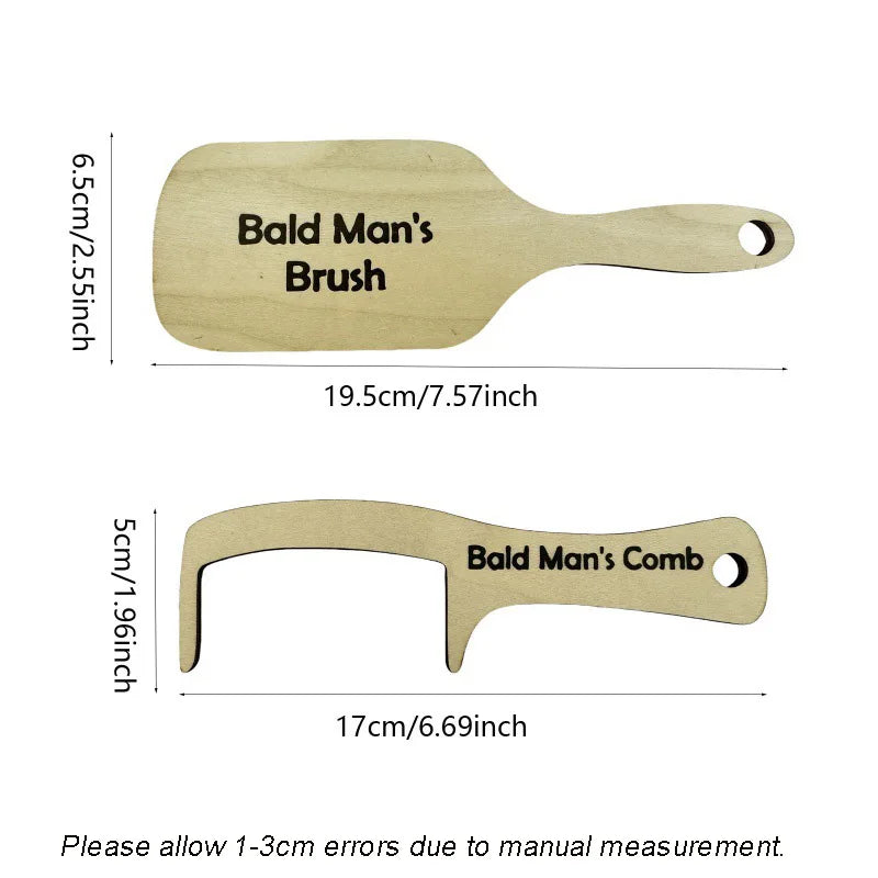 Funny Bald Man Grooming Tool Novelty Bald Man Hair Comb Hair Brush Buffer Head Polish Shiner Baldness Hairbrushes Gag Gift Comb