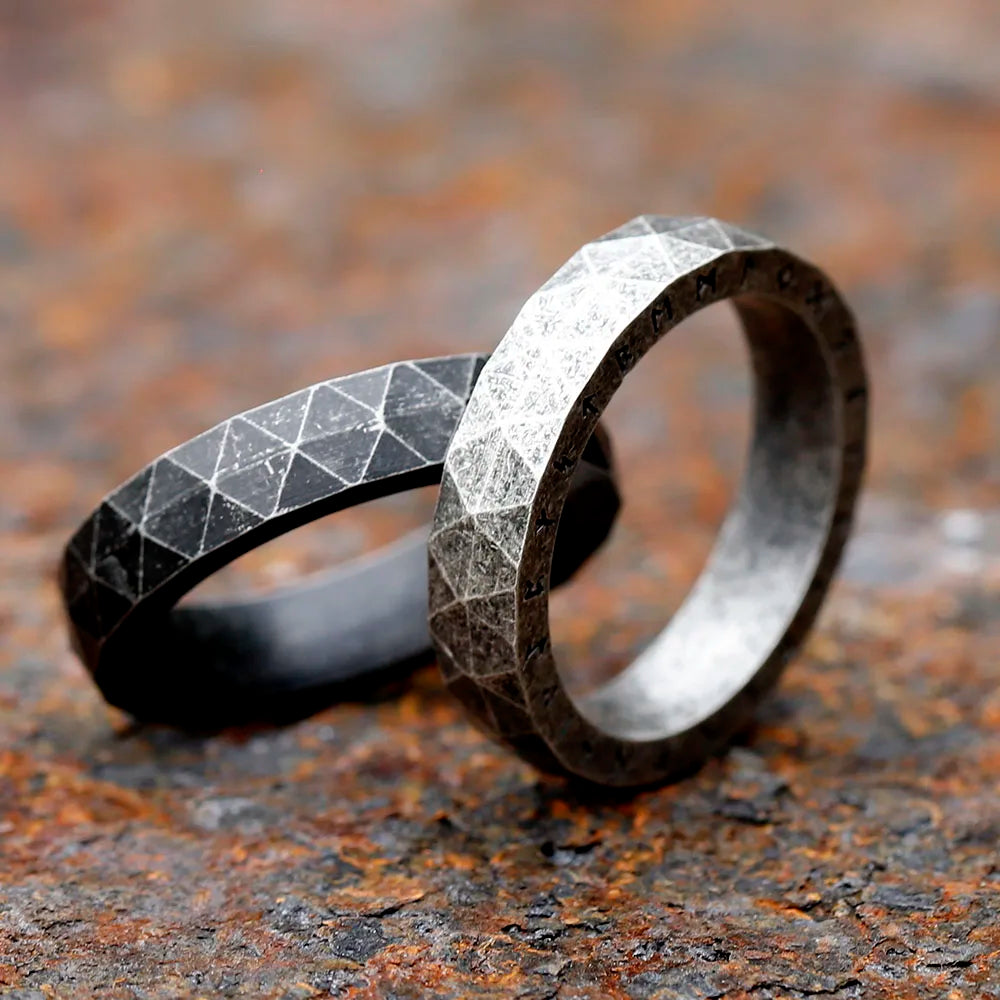 New Stainless Steel Viking Rune Ring Men Scandinavn Wedding Womens Amulet Band Jewelry Gift Anel free shipping