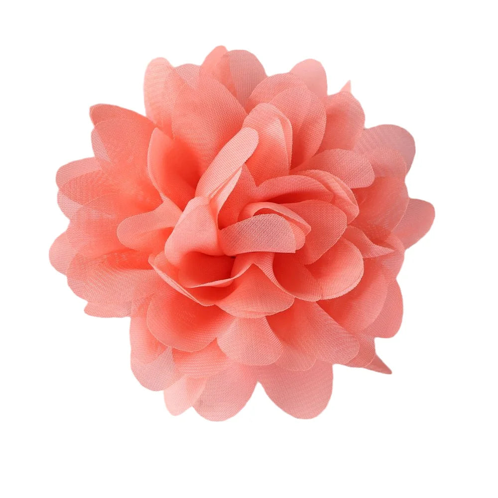 10cm Satin flower DIY accessories for Hair fabric flowers Chiffon Flower Hair Accessories Head wrap  No hair clips bow 10pcs/lot