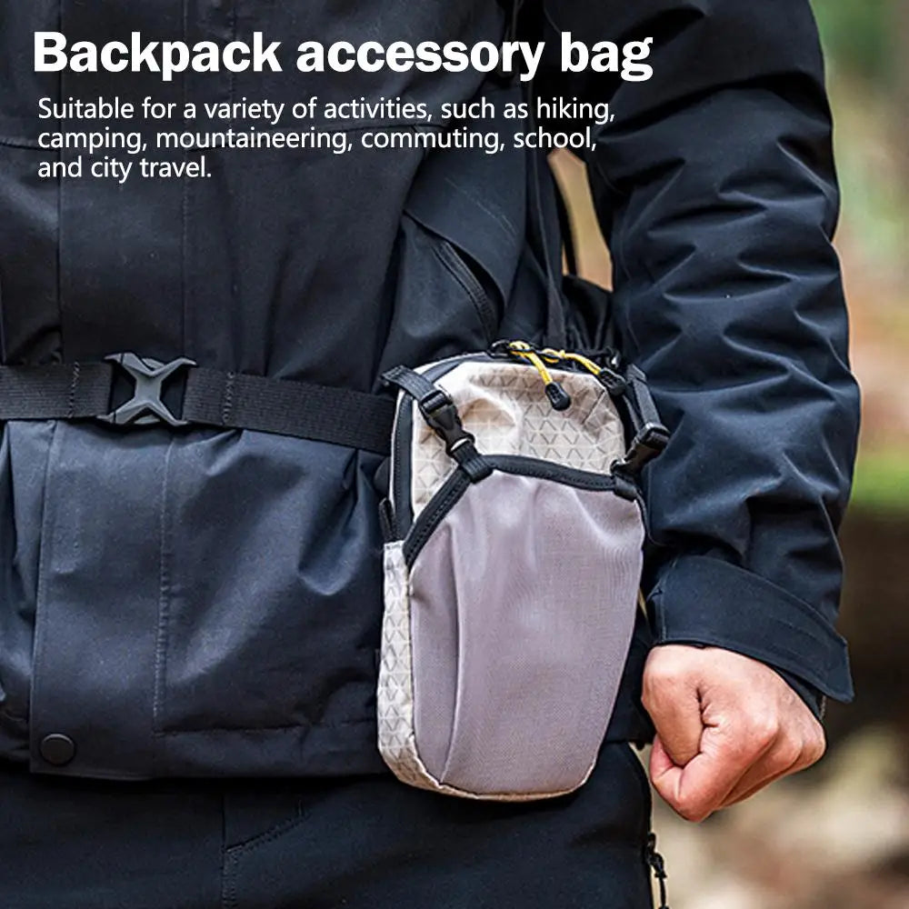 Camping Storage Bag Outdoor Hiking Mobile Phone Bag Hanging Bag Waterproof Large Capacity Water Kettle Lightweight Accessory Bag