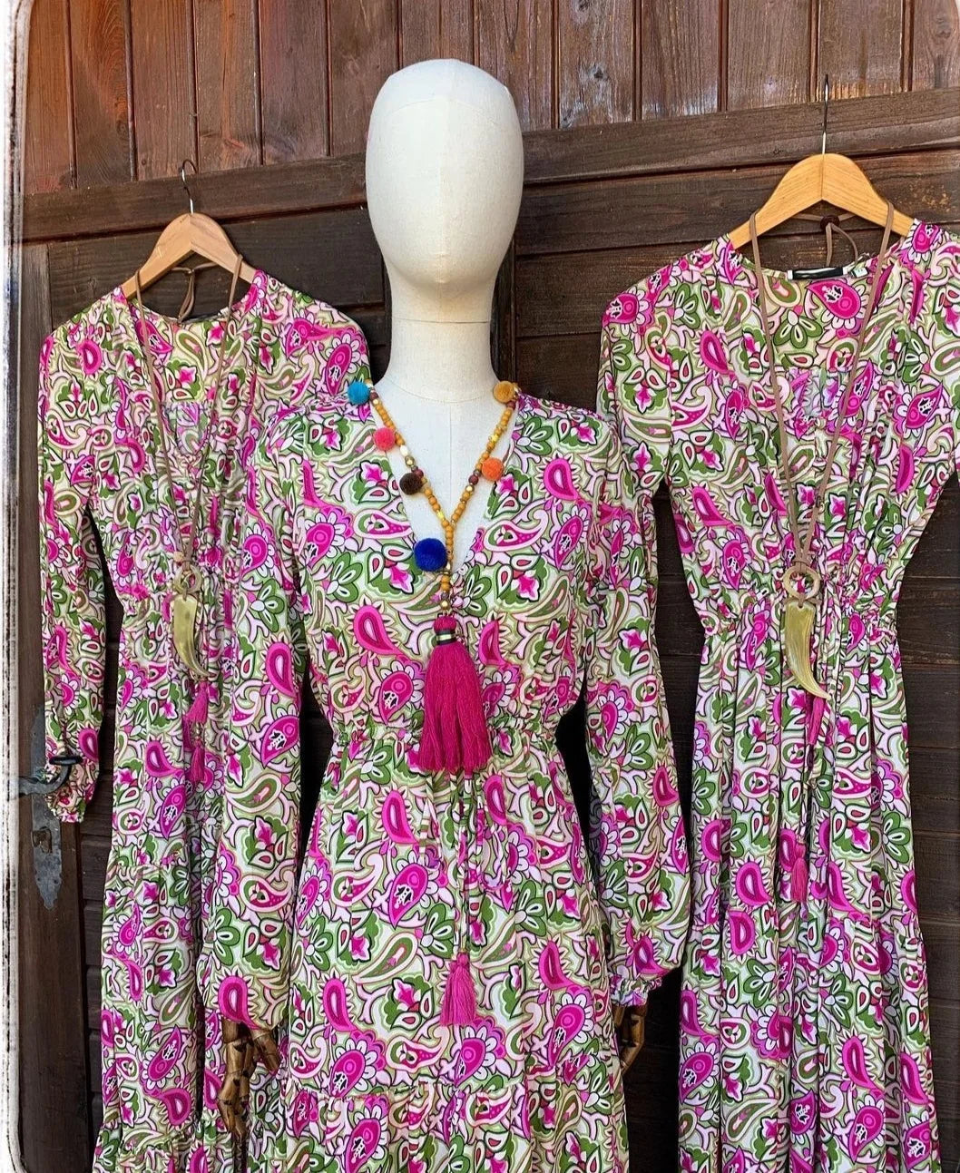 Casual Dress Dresses 2025 Woman Vestidos Women's Clothing Vintage Bohemian Holiday Vacation Color Colorful Long Sleeves Printed