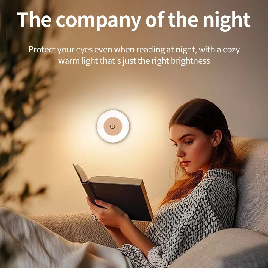 Led Wall Light Portable USB Rechargeable Night Light for Living Room Bedroom Lighting Lamps Bedside Lamp Touch Light Home Decor