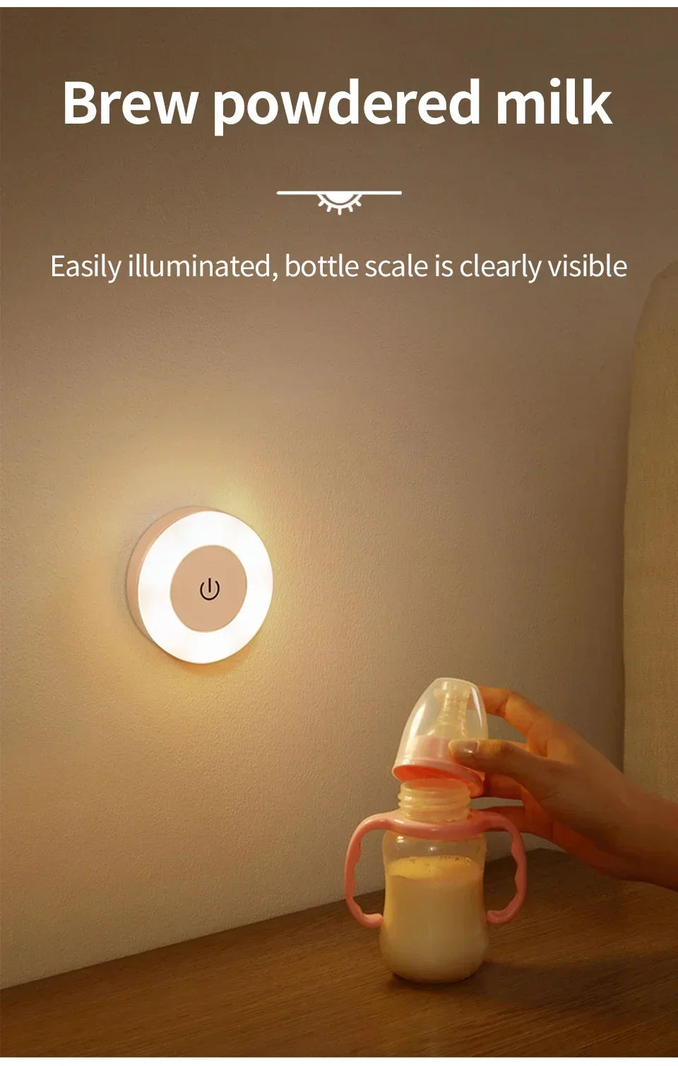Led Wall Light Portable USB Rechargeable Night Light for Living Room Bedroom Lighting Lamps Bedside Lamp Touch Light Home Decor