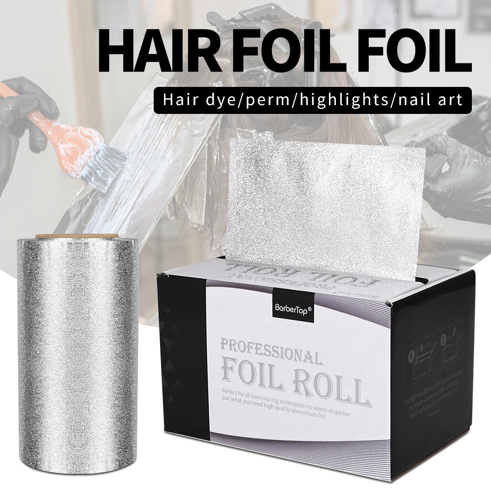Professional Hair Tin Foil Roll For Curling, Dyeing, Highlights And Nail Polish Removal - Salon Quality Beauty Supply
