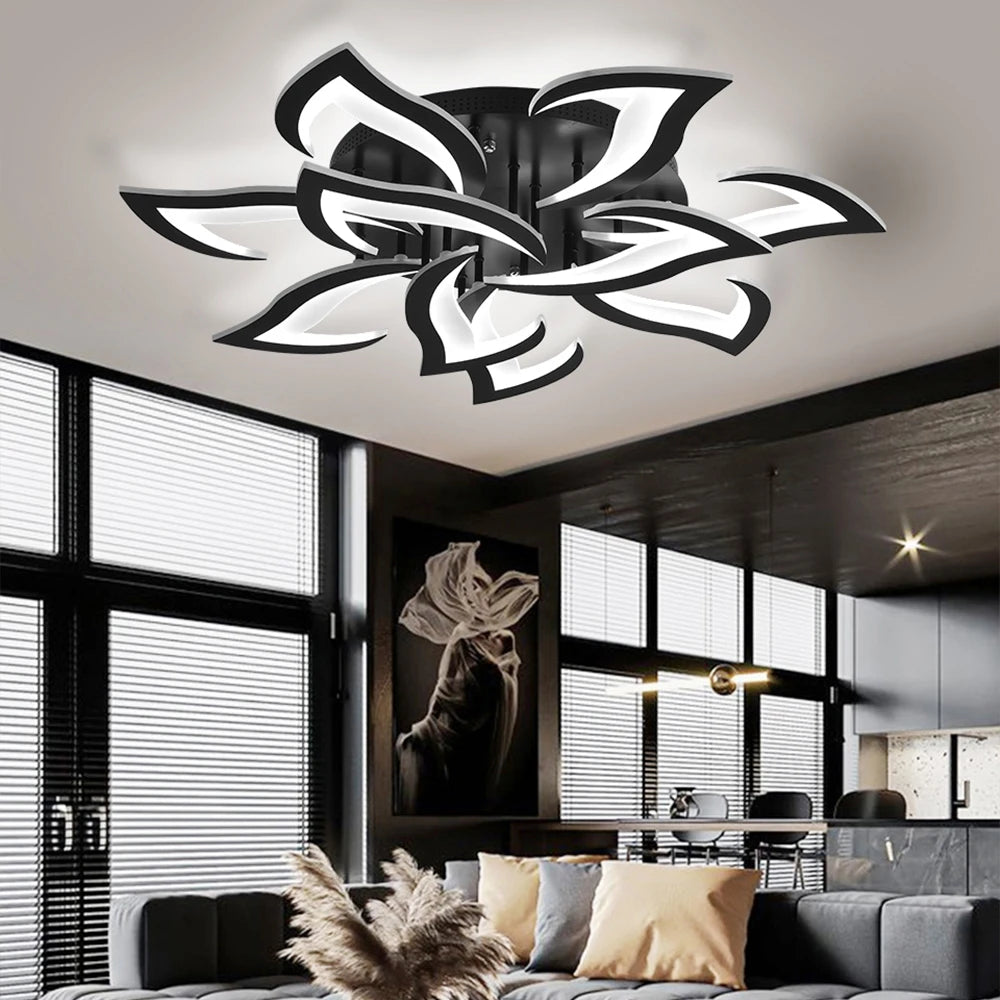 Modern LED Ceiling Light fixture Flower Design chandelier Dimmable Home Lighting Kitchen Living room Bedroom Ceiling Lamp lustre
