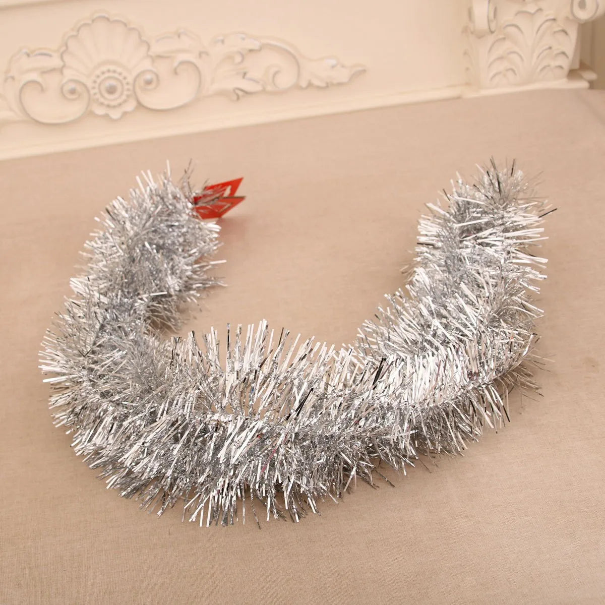 180cm Christmas Tinsel Ribbon Garland Gold Silver Color Decorative Tinsel Strips Home Wedding Birthday Party Wall Door Decor