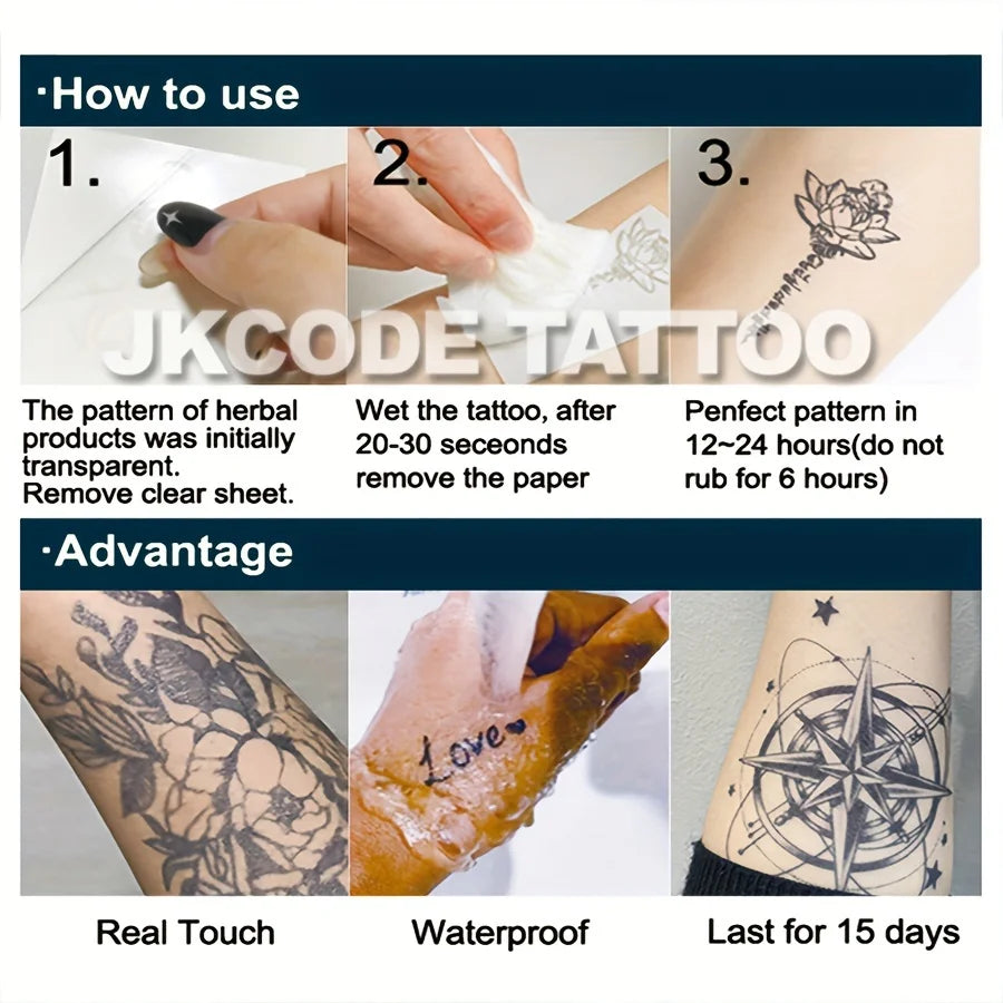 Waterproof Viking Ravens tattoo Semi-permanent Tattoos,Cryptic Symbol Temporary Tattoos,Lasts 1-2 Weeks, Tattoos For Man