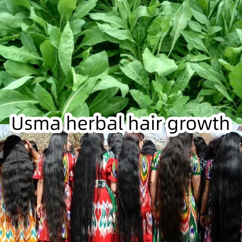 Usman Grass & Platycladus Shampoo Bar Hair Growth Natural Hair Loss Treat Strengthens Roots Control Oil Cleanses Scalp Soap 120g