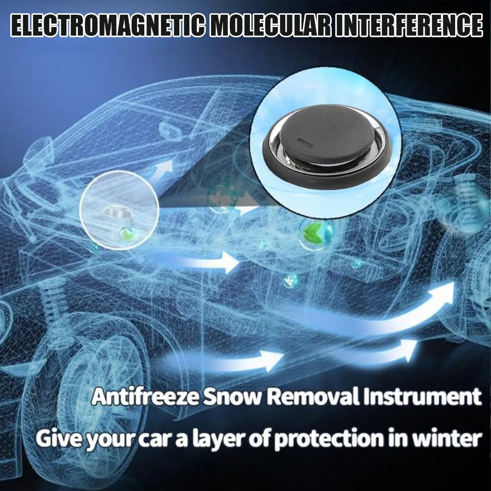 New Electromagnetic Ice Melting Deicer Molecular Portable Car Antifreeze Tools Round Solar Power Supply Snow Remover for Winter