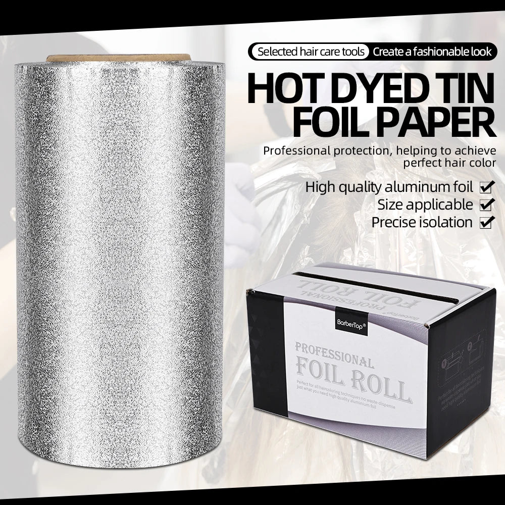 Professional Hair Tin Foil Roll For Curling, Dyeing, Highlights And Nail Polish Removal - Salon Quality Beauty Supply