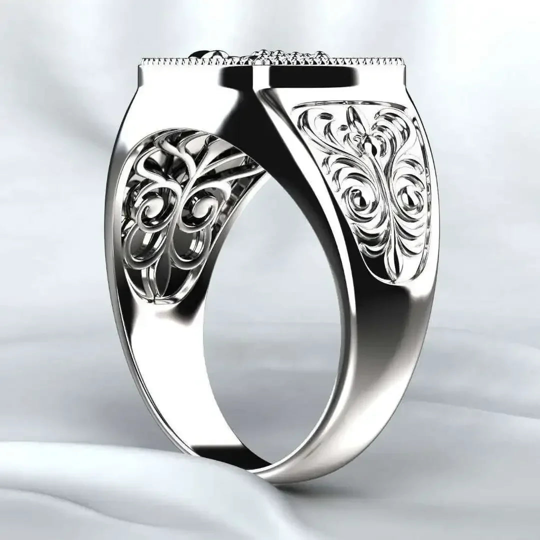 Viking Nordic Mythology Giant Wolf Men Ring Defense Totem Wolf Fashion Hip Hop Rock Unisex Finger Ring Punk Gift