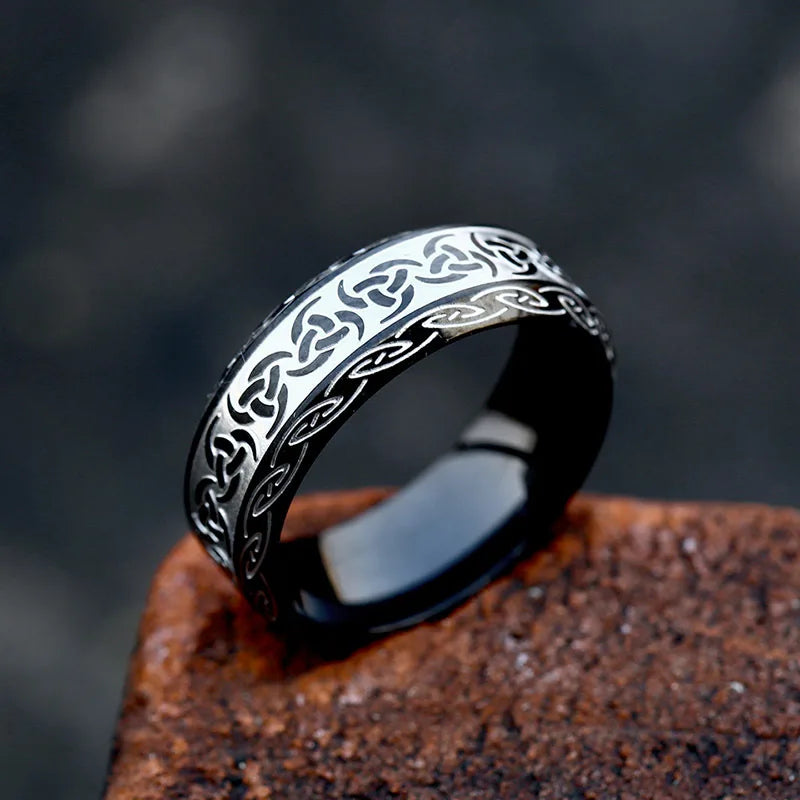 Fashion Nordic Viking Rune Ring for Men Women Simple Amulet 316L Stainless Steel Vintage Viking Rings Jewelry Gift Wholesale