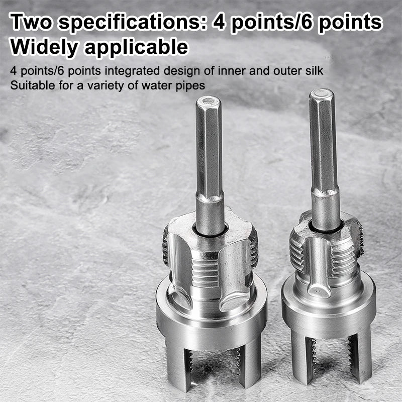1pc 4/6 Split Integrated Internal and External Water Pipe Threading Tool PPR & PPE & PVC Plastic Pipes Threader