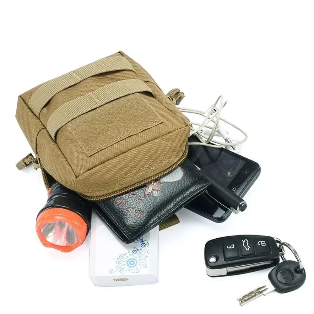 Outdoor Molle Pouch Waist Bag Utility EDC Tool Pack Phone Holder Case Working Hiking Camping Hunting Accessories Organizer Bags