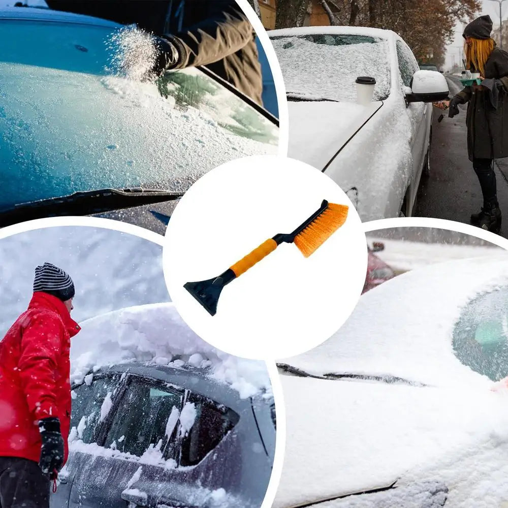 Ice Scrapers for Car Windshield 2 in 1 Snow Scraper and Brush Ergonomic Foam Grip Snow Cleaner for Car Window Ice Scraper