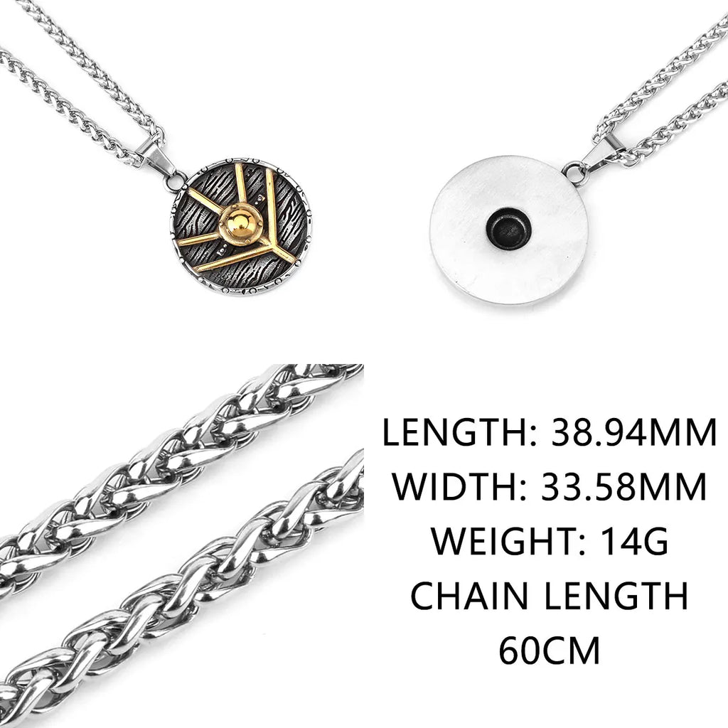 Vikings Odin Rune Necklace Various Men's Nordic Vegvisir Valknut Amulet Pendant Stainless Steel Punk Fashion Jewelry Wholesale