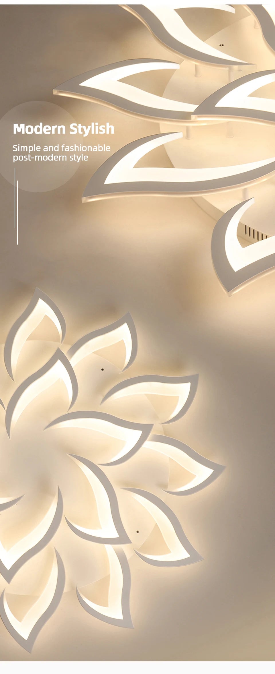 Modern LED Ceiling Light fixture Flower Design chandelier Dimmable Home Lighting Kitchen Living room Bedroom Ceiling Lamp lustre
