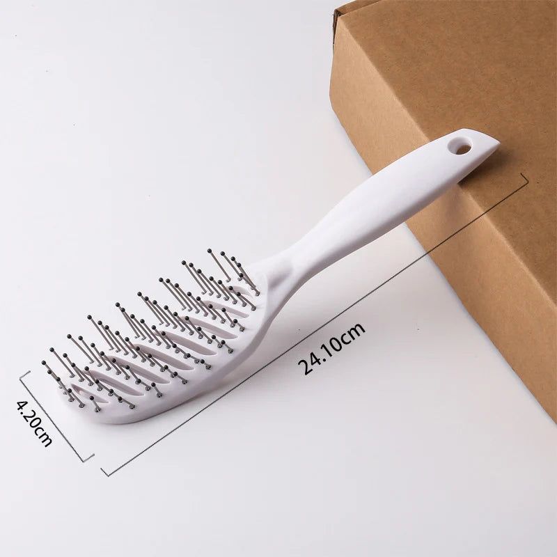 Hair Comb 9-Row Detangling Hair Brush Styling Hairbrush Straight Curly Wet Hair Scalp Massage Brush Women Barber Accessories